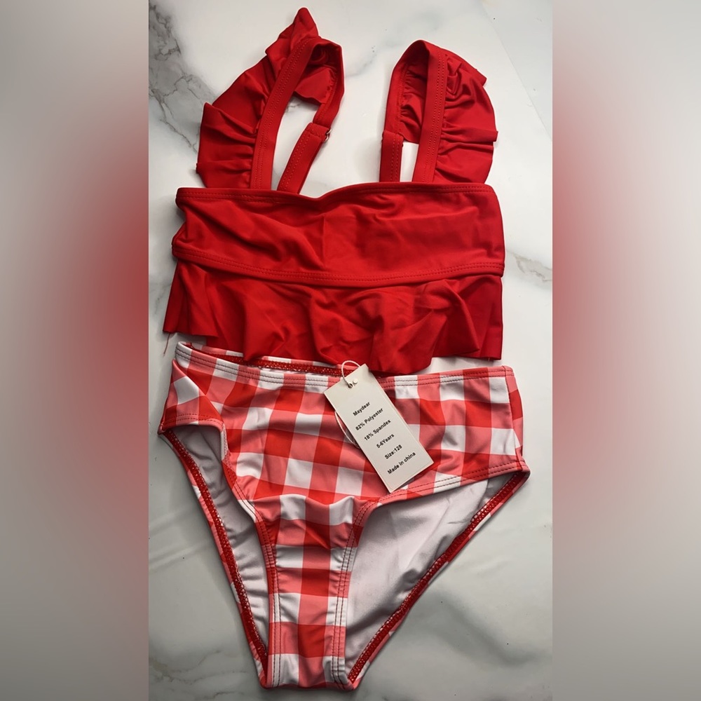 2pc Red Checker